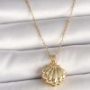 Bouquet Bouqtique 316L Çelik Gold Renk Zincir Açılır İncili Midye Model Kadın Kolye BQT35BKO9994