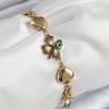 Bouquet Bouqtique 316L Çelik Nazar Boncuk Detaylı Yonca Model Gold Renk Kadın Bileklik BQT35BB7832