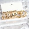 Bouquet Bouqtique Pirinç Gold Renk 3 Çift Vintage Kadın Küpe Seti BQT35BKP11382