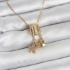 Bouquet Bouqtique 316L Çelik Gold Zirkon Taşlı Deniz Tema Charmlı Kadın Kolye BQT35BKO11013