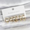 Bouquet Bouqtique 316L Çelik Gold Renk Zirkon Taşlı Halka Model Kadın Küpe Seti BQT35BKP11723