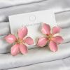 Bouquet Bouqtique Pembe Mineli Çiçek Model Pirinç Kadın Küpe BQT35BKP11727