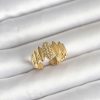 Bouquet Bouqtique 316L Çelik Gold Renk Zirkon Taşlı Vintage Model Kadın Yüzük BQT35BYK4164