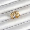 Bouquet Bouqtique 316L Çelik Gold Renk Başak Form Kadın Yüzük BQT35BYK4178