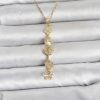 Bouquet Bouqtique 316L Çelik Gold Renk Şans Kolyesi Y Model Zirkon Taşlı Kadın Kolye BQT35BKO11050
