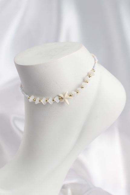 Bouquet Bouqtique Beyaz ve Karışık Renk Deniz Yıldızı Motifli Halhal BQT35HH1675