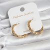 Bouquet Bouqtique Gold Renk Pirinç Tırtık Model Kadın Küpe BQT35BKP11771