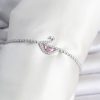 Bouquet Bouqtique Pirinç Gümüş Renk Zirkon Taşlı Swan Model Su Yolu Kadın Bileklik BQT35BB8473