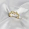 Bouquet Bouqtique Gold Renk Pirinç Ritim Model Zirkon Taşlı Kadın Yüzük BQT35BYK4191