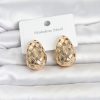 Bouquet Bouqtique 316L Çelik Gold Renk Motifli Damla Kadın Küpe BQT35BKP11829