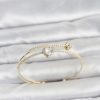 Bouquet Bouqtique Pirinç Gold Renk Kalp Model Zirkon Taşlı Kadın Bileklik BQT35BB8521