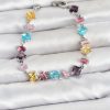 Bouquet Bouqtique Kristal Taşlı Kesimli Karışık Renkli Gümüş Renk Gema Kadın Bileklik BQT35BB8530