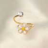 Bouquet Bouqtique Papatya Tasarımlı Zirkon Taşlı Ayarlanabilir Yüzük BQT35BYK2231