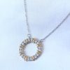 Bouquet Bouqtique 316L Çelik Gümüş Renk Zirkon Taşlı Gold Detay Xoxo Kadın Kolye BQT35BKO7459