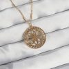 Bouquet Bouqtique 316L Çelik Zincir Gold Renk Lotus Model Kolye BQT35BKO8902