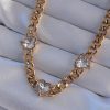 Bouquet Bouqtique 316L Çelik Gold Renk Zirkon Taşlı Kalp Model Zincir Kolye BQT35BKO8949