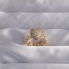 Bouquet Bouqtique Pirinç Ayarlamalı Gold Renk Zirkon Taşlı Bombeli Kalp Yüzük BQT35BYK3281