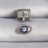 Bouquet Bouqtique 316L Çelik Gümüş Renk Sallantılı Göz Figür Nazar Boncuk Detay Nomination Charm BQT35BC1044