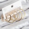 Bouquet Bouqtique Pirinç Halka Model Gold Renk Kadın Set Küpe BQT35BKP11057