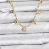 Bouquet Bouqtique Pirinç Gold Renk Zirkon Taşlı Deniz Kabuğu Model Kadın Kolye BQT35BKO10646