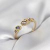 Bouquet Bouqtique Gold Renk Mor Damla Zirkon Taşlı Kadın Yüzük BQT35BYK4018