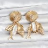 Bouquet Bouqtique Gold Renk Deniz Temalı Vintage Kadın Küpe BQT35BKP11799