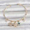 Bouquet Bouqtique Gold Renk Pirinç Deniz Tema Charmlı Kadın Bileklik BQT35BB8488