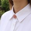 Bouquet Bouqtique Pembe Zirkon Taşlı Düğme veya Manşet Broşu BQT35BR485