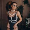 Choker Detaylı Şık Göğüs Kemer - APFT990