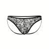Bouquet Bouqtique Seksi Dantelli Arkası Açık Seksi Siyah Erkek Külot BQT354626