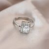 Bouquet Bouqtique Ayarlamalı Silver Renk Metal Zirkon ve Kristal Taşlı Dikdörtgen Model Yüzük BQT35BYK2067