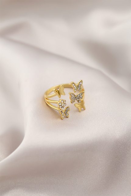 Bouquet Bouqtique Gold Renk Metal Kelebek Model Kadın Yüzük BQT35BYK2191