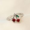 Bouquet Bouqtique Ayarlamalı Gümüş Renk Kristal Taşlı Kiraz Yüzük BQT35BYK2269