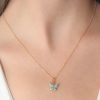 Bouquet Bouqtique Gold Renk Su Yeşili Kelebek Figür Kadın Kolye BQT35BKO6813