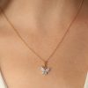 Bouquet Bouqtique Gold Mavi Renk Kelebek Figür Kadın Kolye BQT35BKO6816