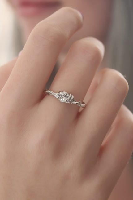 Bouquet Bouqtique Gümüş Renk Halat Düğüm Model Kadın Yüzük BQT35BYK2417