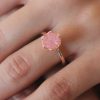 Bouquet Bouqtique Pembe Lotus Çiçek Figür Gold Renk Kadın Yüzük BQT35BYK2485