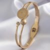 Bouquet Bouqtique 316L Çelik Gold Renk Çeyrek Altın Zirkon Taş Detay Kadın Kelepçe BQT35BB5152