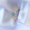 Bouquet Bouqtique Gold Renk Renkli Zirkon Taşlı Pirinç Kadın Yüzük BQT35BYK2715