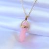 Bouquet Bouqtique 316L Çelik Gold Renk Kristal Pembe Taş Model Kadın kolye BQT35BKO7472