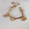 Bouquet Bouqtique 316L Çelik Gold Renk 2'li Zincir Model Zirkon Taş Detay Kadın Bileklik BQT35BB5457