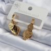 Bouquet Bouqtique 316L Çelik Gold Renk Sallantı Kuru Kafa Model Kadın Küpe BQT35BKP7974