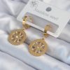 Bouquet Bouqtique 316L Çelik Gold Renk Kutup Yıldızı Model İşleme Detay Zirkon Taşlı Kadın Küpe BQT35BKP8063