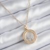 Bouquet Bouqtique 316L Çelik Gold Renk Zirkon Taş Detay Ay Yıldız Fanus Model Kadın Kolye BQT35BKO8194