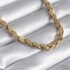 Bouquet Bouqtique 316L Çelik Gold Renk Lazer Kesim Arpa Zincir Model Kadın Kolye BQT35BKO8285