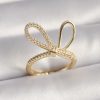 Bouquet Bouqtique Gold Renk Zirkon Taşlı Düğüm Model Kadın Yüzük BQT35BYK3085