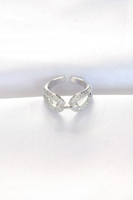Bouquet Bouqtique Zirkon Taşlı Silver Renk Ayarlanabilir Yüzük BQT35BYK3108
