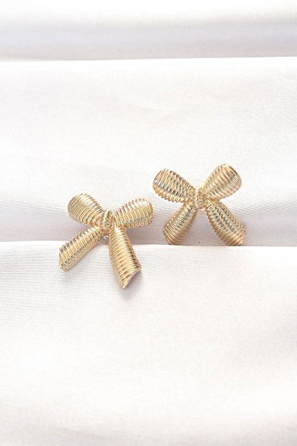 Bouquet Bouqtique Pirinç Gold Renk Fiyonk Küpe BQT35BKP8944