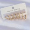 Bouquet Bouqtique Pirinç Gold Renk İnce Oval Küpe Seti BQT35BKP8988