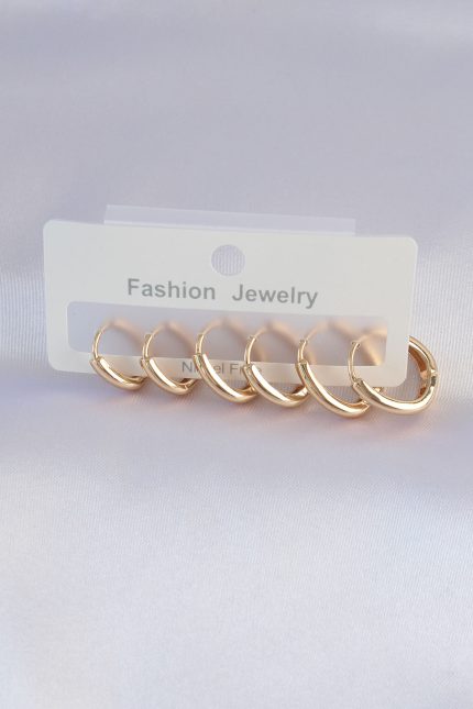 Bouquet Bouqtique Pirinç Gold Renk Oval Küpe Seti BQT35BKP9002